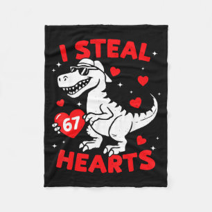 Ich stehle 67 Herz Dinosaurier für Jungen Mädchen Fleecedecke