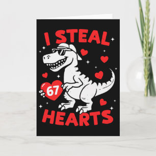 Ich stehle 67 Herz Dinosaurier für Jungen Mädchen Karte