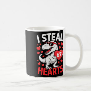 Ich stehle 67 Herzen Lustiger 67 Valentinstag Dino Kaffeetasse