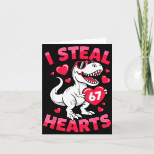 Ich stehle 67 Herzen Lustiger 67 Valentinstag Dino Karte