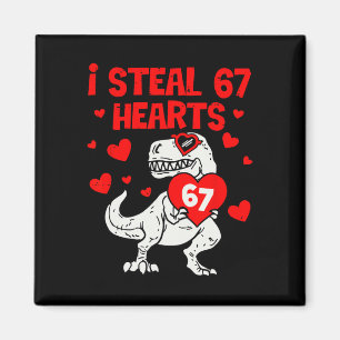 Ich stehle 67 Herzen Sechs Sieben Valentinstag Din Magnet