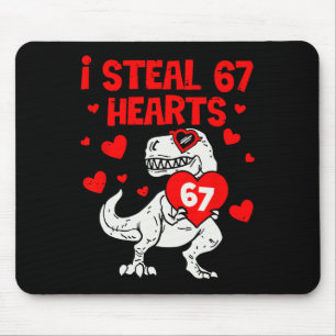 Ich stehle 67 Herzen Sechs Sieben Valentinstag Din Mousepad