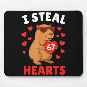 Ich stehle 67 Herzen Valentinstag 67 Meme 6 7 Capy Mousepad