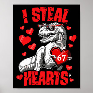 Ich stehle 67 Herzen Valentinstag 67 Meme 6 7 T Re Poster