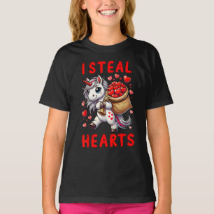 Ich stehle den Niedlichen Einhorn-Valentinstag T-Shirt