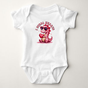 Ich stehle Herz, Dinosaurier-Baby-Shirt Baby Strampler