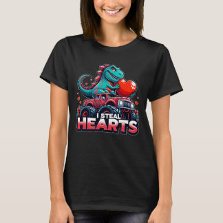 Ich stehle Herz Dinosaurier Valentine 2024 T-Shirt