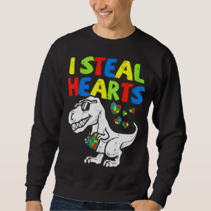 Ich stehle Herz Puzzle Autismus Bewusstsein Rex Di Sweatshirt