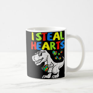 Ich stehle Herz Trex Dinosaur Kinder Jungen Autism Kaffeetasse