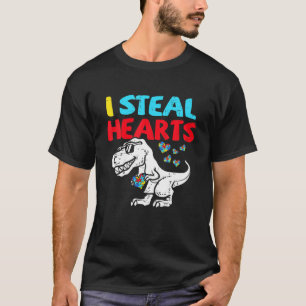 Ich stehle Herz Trex Dinosaur Niedlich Boy Autism T-Shirt