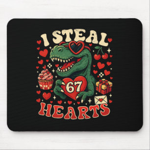 Ich stehle Herzen 67 Lustiger Valentins-T-Rex-Dino Mousepad