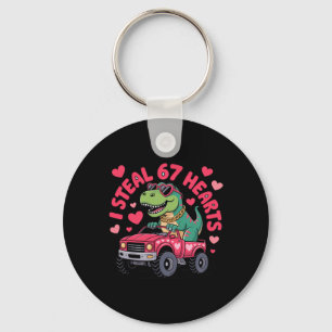 Ich stehle Herzen 67 T-Rex Valentinstag Lustig 6 7 Schlüsselanhänger