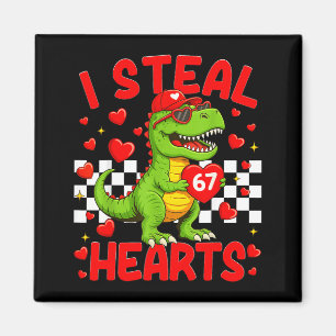 Ich stehle Herzen 67 Valentinstag 67 Dinosaurier T Magnet