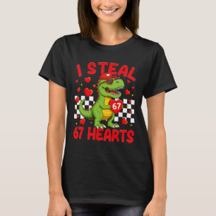 Ich stehle Herzen 67 Valentinstag 67 Dinosaurier T T-Shirt