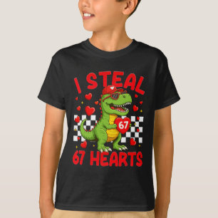 Ich stehle Herzen 67 Valentinstag 67 Dinosaurier T T-Shirt