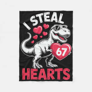 Ich stehle Herzen 67 Valentinstag 67 Meme 6 7 T-re Fleecedecke