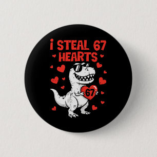 Ich stehle Herzen Dino Boys Dinosaurier Valentinst Button