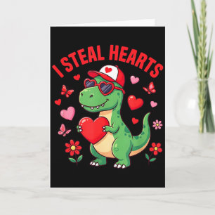 Ich stehle Herzen Dinosaurier Trex Dino Liebe Vale Karte