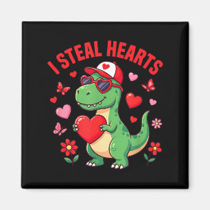 Ich stehle Herzen Dinosaurier Trex Dino Liebe Vale Magnet