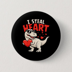 Ich stehle Herzen Dinosaurier Valentinskarten für  Button