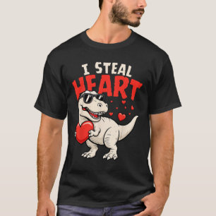 Ich stehle Herzen Dinosaurier Valentinskarten für  T-Shirt