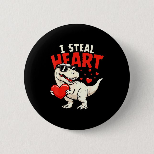 Ich stehle Herzen Dinosaurier Valentinstag für Jun Button (Vorderseite)