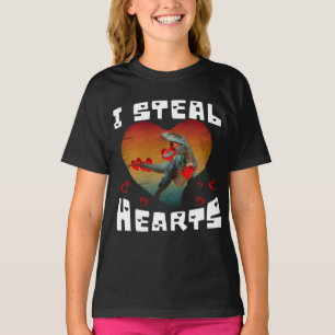 Ich stehle Herzen lustiger Dinosaurier Valentinsta T-Shirt