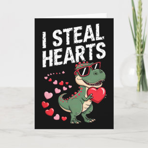 Ich stehle Herzen' süßer Valentins-Dinosaurier T-R Karte