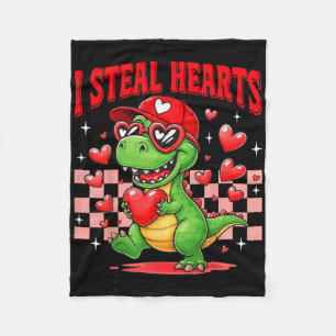 Ich stehle Herzen T-Rex Dino von Jungen Valentinst Fleecedecke