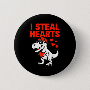 Ich stehle Herzen Trex Dino Baby Junge Valentins T Button
