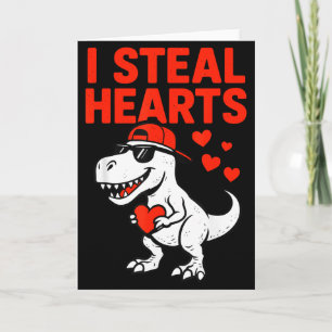Ich stehle Herzen Trex Dino Baby Junge Valentinsta Karte