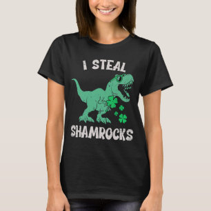 Ich stehle Kleeblätter am Patricktag Dinosaurier T-Shirt