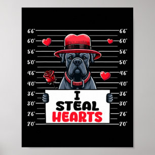 Ich stehle Niedlich Hearts Valentine's Day Cane Co Poster