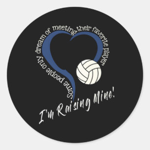 Ich steige meine Volleyball-Mama Volleyball-Mama Runder Aufkleber