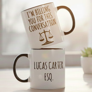 Ich stelle Ihnen diese Unterhaltung in Rechnung An Tasse