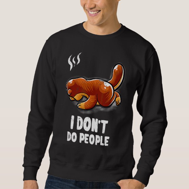 Ich stelle nicht vor, Nerd Otter Ge zu schlafen Sweatshirt (Vorderseite)