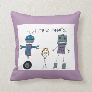 Ich stelle Roboter-Kissen her (Mädchen) Kissen