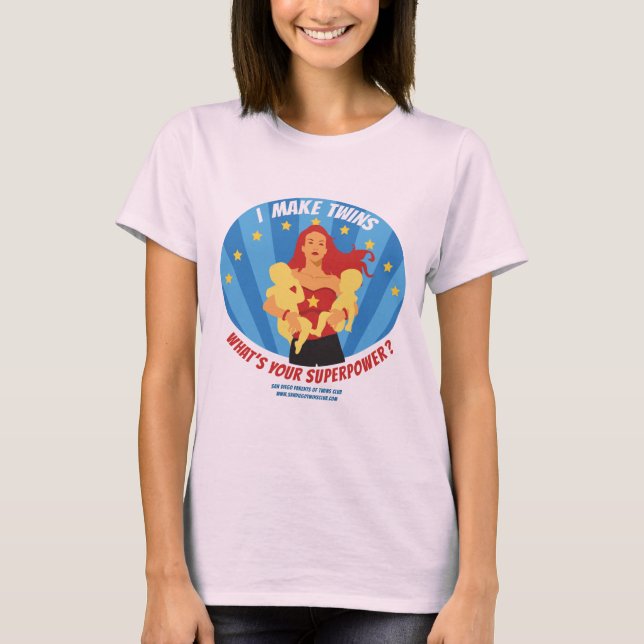 Ich stelle Zwillinge Mutterschafts-Shirt her T-Shirt (Vorderseite)