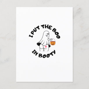 Ich stellte Boo vor den Hintern, lustiger Geist Postkarte
