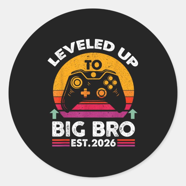 Ich stieg auf den Big Brother 2026 Funny Big Bro A Runder Aufkleber (Vorderseite)