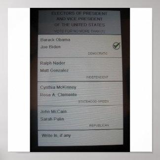 ICH STIMME FÜR BARACK OBAMA POSTER