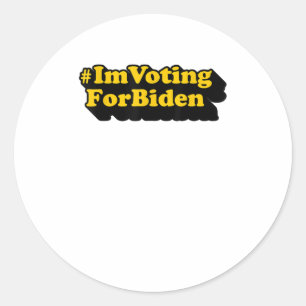 Ich stimme für Biden Vote 2020 Wahl POTUS Runder Aufkleber