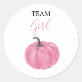 Ich stimme für Blush Pink Gender Reveal Baby Showe Runder Aufkleber