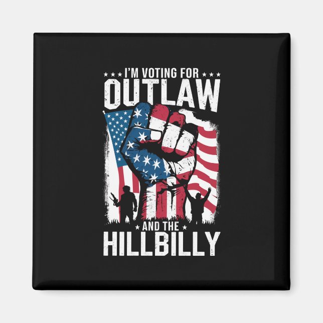 Ich stimme für das Gesetz und den Hillbilly 2024 Magnet (Vorne)