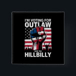 Ich stimme für das Gesetz und die Hillbilly 2024 U Button<br><div class="desc">Ich stimme für das Gesetz und die Hillbilly-Fahne 2024</div>