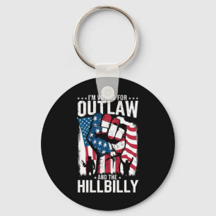 Ich stimme für den Outlaw und den Hillbilly 2024 Schlüsselanhänger