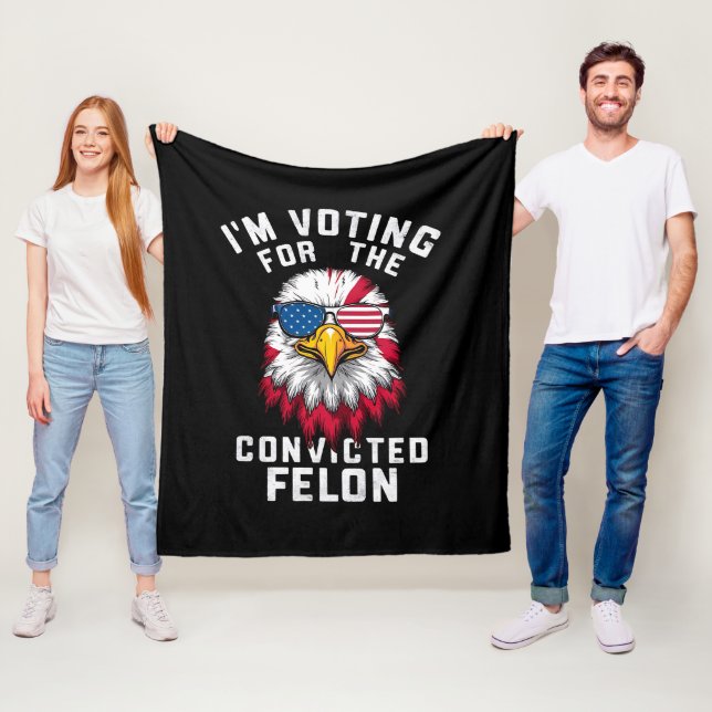 Ich stimme für den verurteilten Felon Funny Pro Tr Fleecedecke (Beispiel)