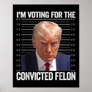 Ich stimme für den verurteilten Felon Funny Pro Tr Poster