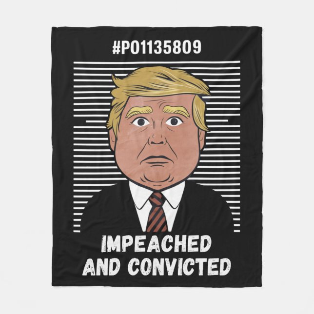 Ich stimme für den verurteilten Felon Pro Trump 20 Fleecedecke (Vorderseite)