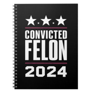 Ich stimme für den verurteilten Felon Pro Trump 20 Notizblock